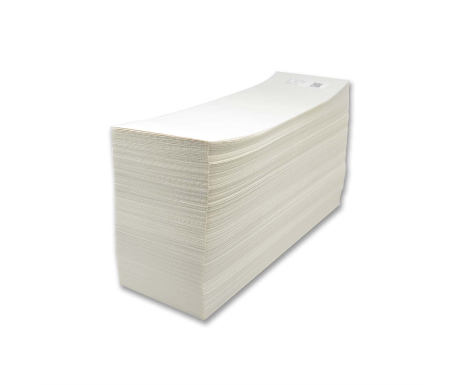 General Data White Fanfold Paper Label (4 in. x 8 in., 1250 Labels/Stack, 3 Stacks/CS)